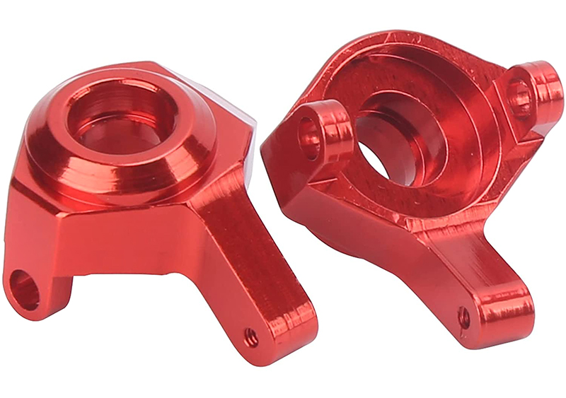 C30794RED Billet Machined Alloy Steering Blocks for Axial 1/24 SCX24 Rock Crawler - Image 1
