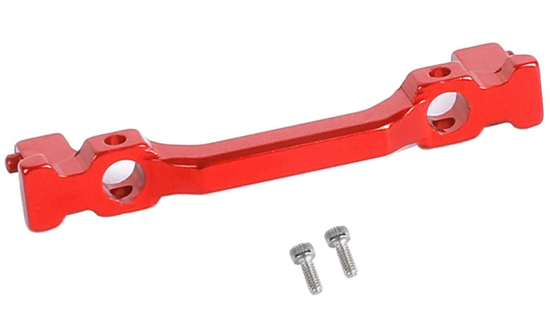C30795RED Billet Machined Alloy Front Bumper Mount for Axial 1/24 SCX24 Rock Crawler - Image 1
