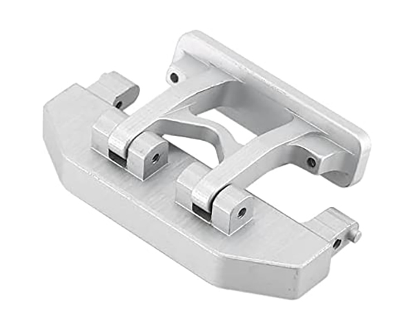 C30798SILVER Billet Machined Alloy Rear Body Post Mount & Support for Axial 1/24 SCX24 - Image 1
