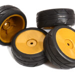 Dish Complete Wheel & Tire Set (4) for 1/10 Touring Car W=26mm Offset 0mm