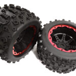 Tires, Wheels & Inserts TK40 w/17mm Hex for 1/8 Monster Truck Size 2pcs OD=155mm