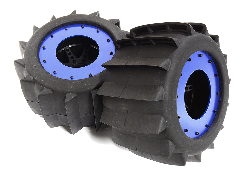 C30864 Tires, Wheels & Inserts TK42 w/17mm Hex for 1/8 Monster Truck Size 2pcs OD=170mm - Image 1