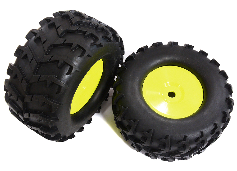 C30871 Tires, Wheels & Inserts TK48 w/17mm Hex for 1/8 Monster Truck Size 2pcs OD=170mm - Image 1