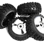 Tires, Wheels & Inserts TK51 Style w/ 17mm Hex for 1/8 Buggy Size 4pcs OD=120mm