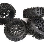 Tires, Wheels & Inserts TK61 Style w/ 17mm Hex for 1/8 Buggy Size 4pcs OD=122mm