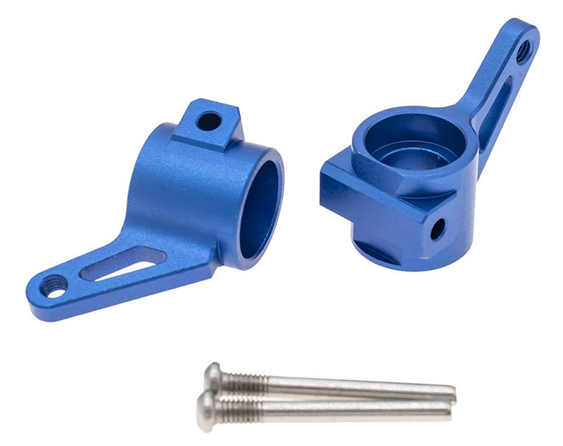 C30904BLUE Alloy Steering Blocks for 1/10 Rustler 2WD, Stampede 2WD & Slash 2WD 3736 - Image 1