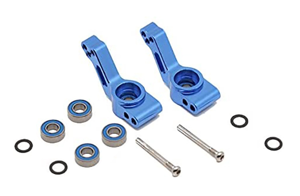 C30911BLUE Alloy Rear Hub Carriers for Slash 2WD, Stampede 2WD, Rustler 2WD & Bandit (3752) - Image 1
