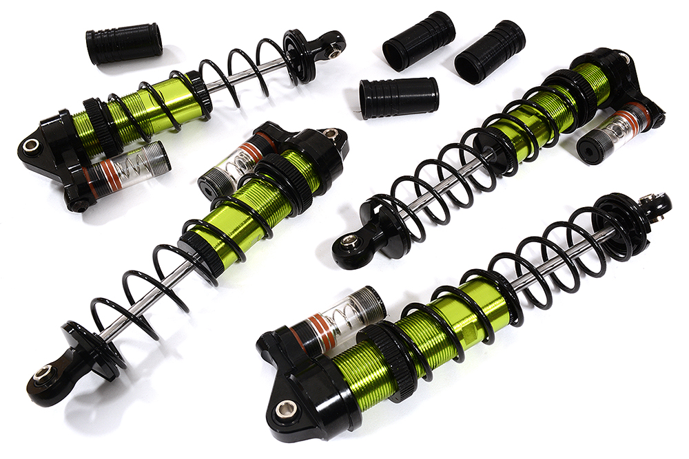 C30939GREEN Machined Piggyback Shock Set for Arrma 1/10 Granite 4X4 3S BLX AR330550 AR330551 - Image 1