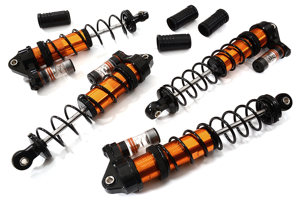 C30939ORANGE Machined Piggyback Shock Set for Arrma 1/10 Granite 4X4 3S BLX AR330550 AR330551 - Image 1