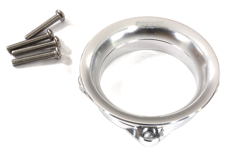 C30945SILVER Silver Aluminum Cold Air Intake Ram Funnel for 40x40mm Size Cooling Fan - Image 1