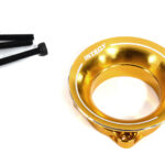 Gold Aluminum Cold Air Intake Ram Funnel for 25x25mm Size Cooling Fan