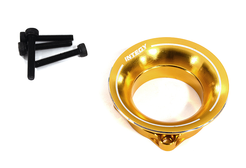 C30947GOLD Gold Aluminum Cold Air Intake Ram Funnel for 25x25mm Size Cooling Fan - Image 1