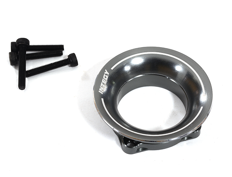 C30947GUN Aluminum Cold Air Intake Ram Funnel for 25x25mm Size Cooling Fan - Gunmetal - Image 1