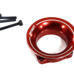 Red Aluminum Cold Air Intake Ram Funnel for 25x25mm Size Cooling Fan