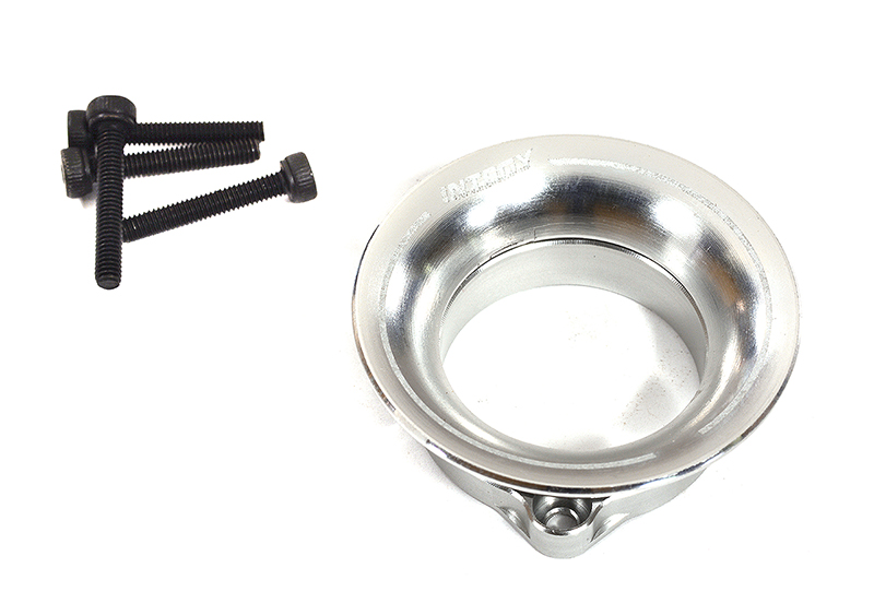 C30947SILVER Aluminum Cold Air Intake Ram Funnel for 25x25mm Size Cooling Fan - Image 1