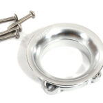 Silver Aluminum Cold Air Intake Ram Funnel for 30x30mm Size Cooling Fan