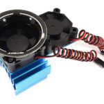 36mm Motor Heatsink + Twin 30x30mm Fan w/ Intake Ram Funnel for 1/10 Scale