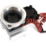 36mm Motor Heatsink + Twin 30x30mm Fan w/ Intake Ram Funnel for 1/10 Scale