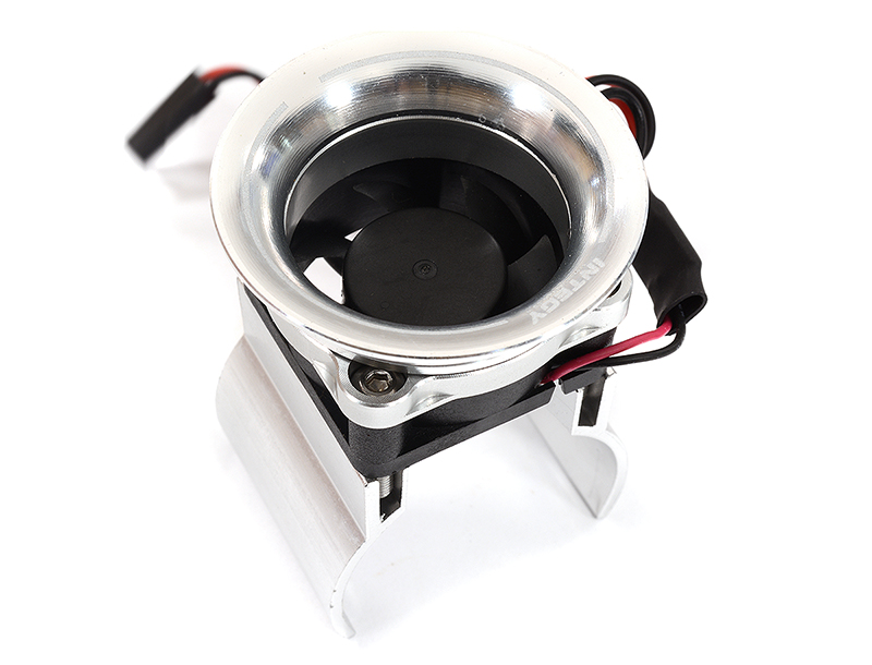 C30955SILVER Thermo Controlled 30x30mm Fan w/ Intake Ram Funnel for 36mm Motor, 1/10 RC - Image 1