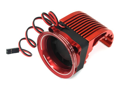 42mm Motor Heatsink + 40x40mm Fan w/ Intake Ram Funnel for Most 1/8 & 1/10 RC