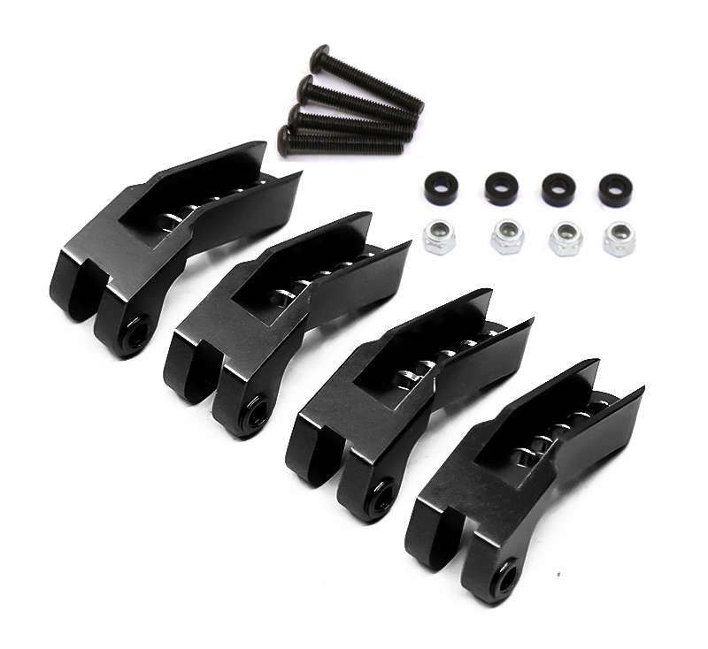 C30973BLACK Alloy F&R Upper Shock Mount Lift Kit for Traxxas TRX-4 82024-4, 82056-4, 82066-4 - Image 1