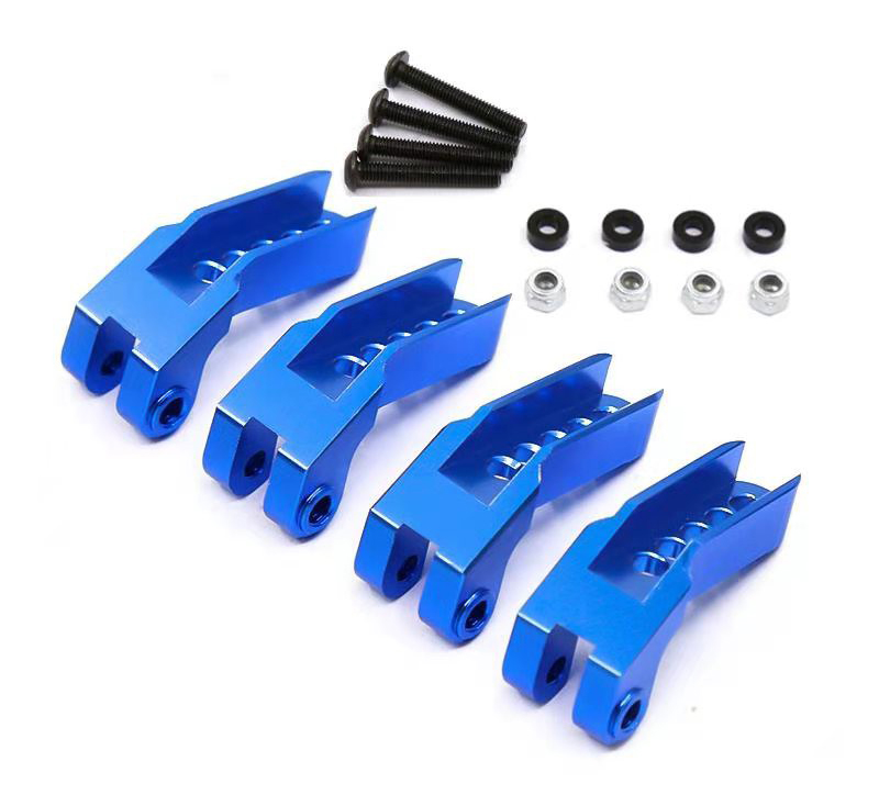 C30973BLUE Alloy F&R Upper Shock Mount Lift Kit for Traxxas TRX-4 82024-4, 82056-4, 82066-4 - Image 1
