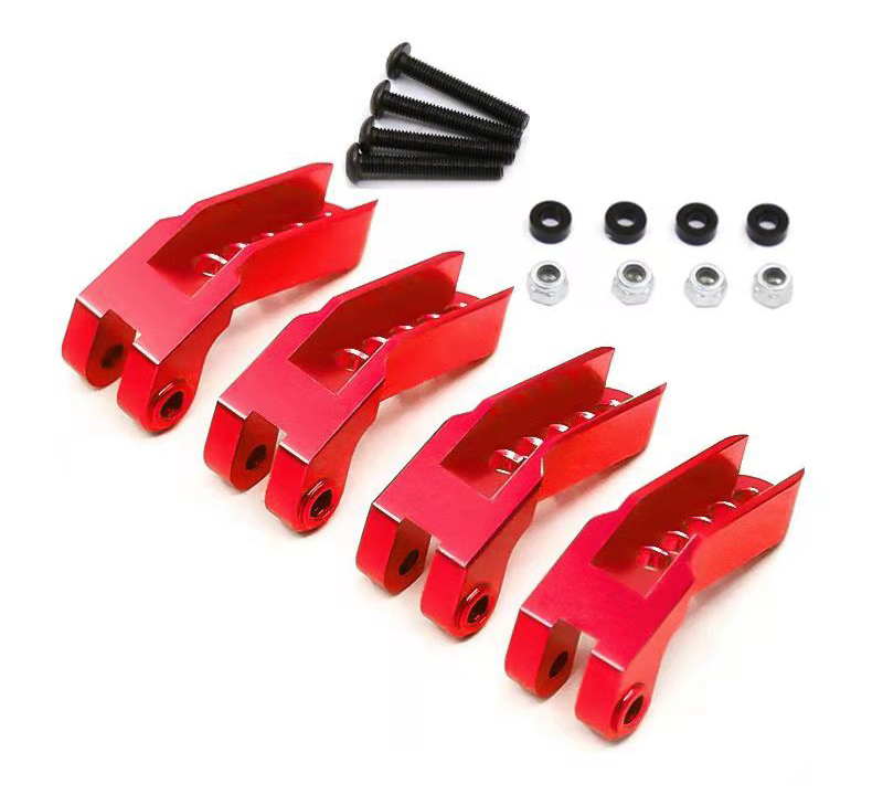 C30973RED Alloy F&R Upper Shock Mount Lift Kit for Traxxas TRX-4 82024-4, 82056-4, 82066-4 - Image 1