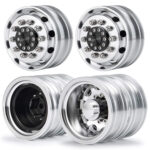 Machined Alloy Front & Dually Rear Wheel Set for Tamiya 1/14 Scale Tractor Truck