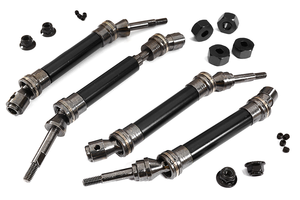 C30978BLACK Front & Rear Universal Drive Shaft Set for Traxxas 1/10 Slash 4X4 6851X 6852X - Image 1