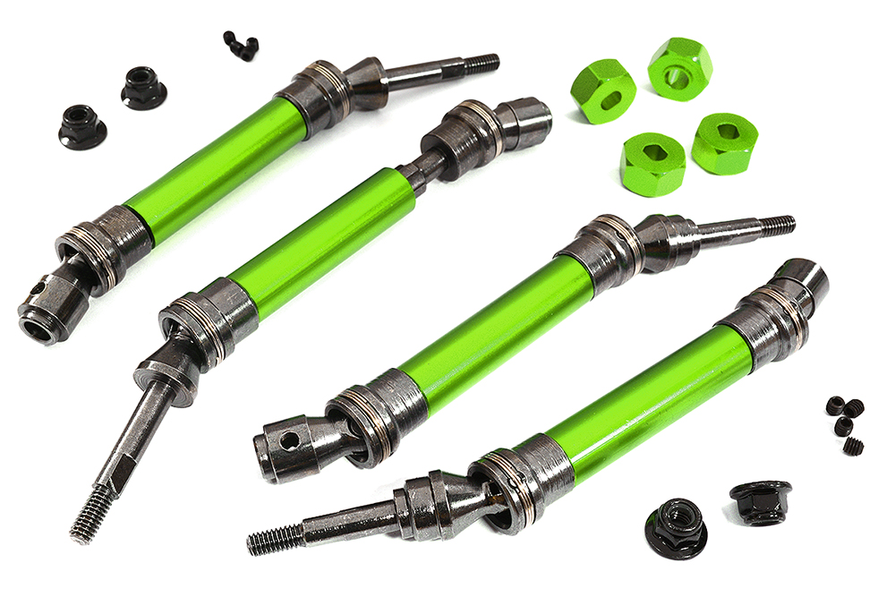 C30978GREEN Front & Rear Universal Drive Shaft Set for Traxxas 1/10 Slash 4X4 6851X 6852X - Image 1