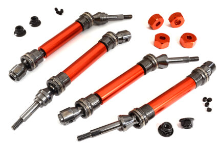Front & Rear Universal Drive Shaft Set for Traxxas 1/10 Slash 4X4 6851X 6852X