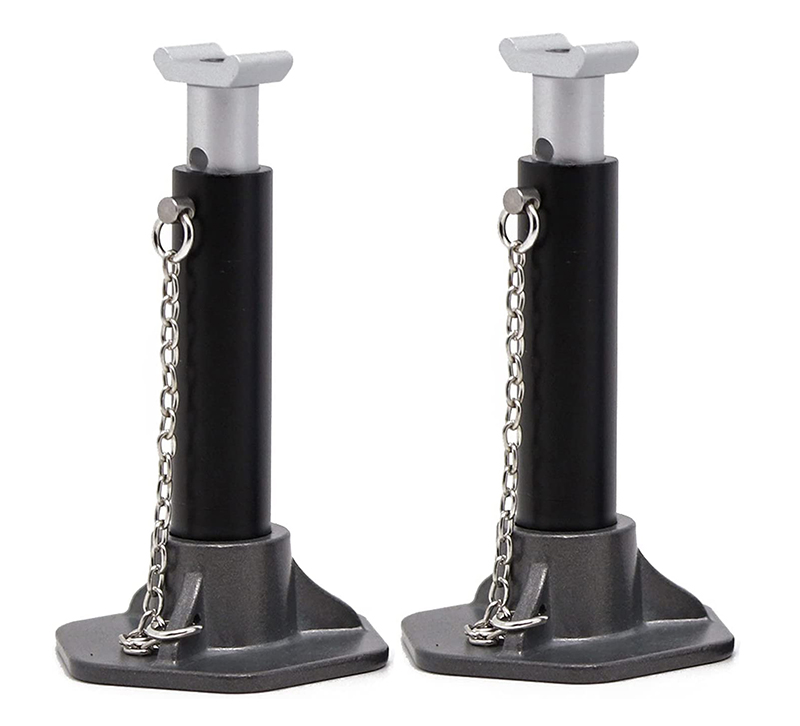 C30979BLACK Adjustable Heights 61-88mm Model Jack Stands (2) for 1/10 Scale - Image 1