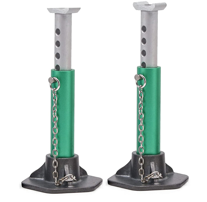 C30979GREEN Adjustable Heights 61-88mm Model Jack Stands (2) for 1/10 Scale - Image 1