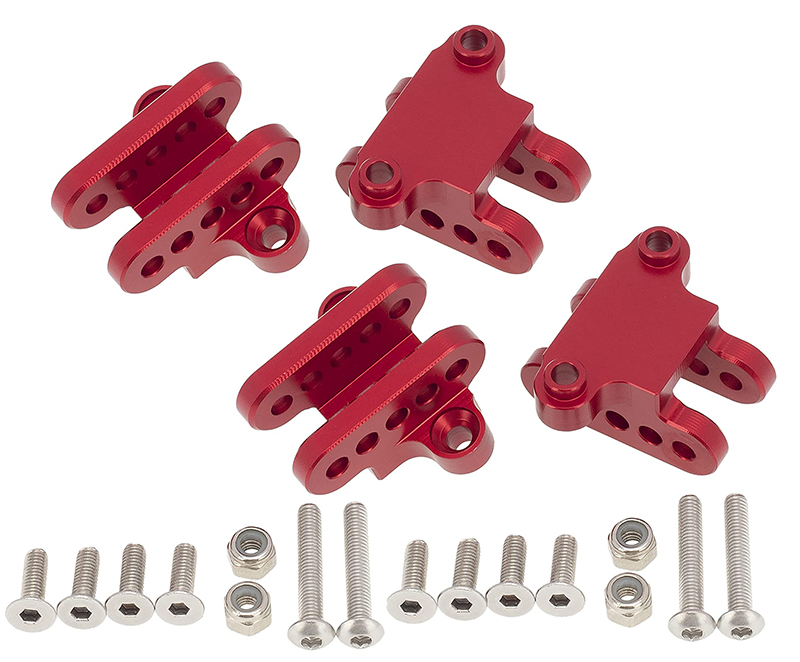 C30986RED Alloy Lower Shock Mounts for Losi 1/8 LMT 1.0 4WD Monster Truck - Image 1