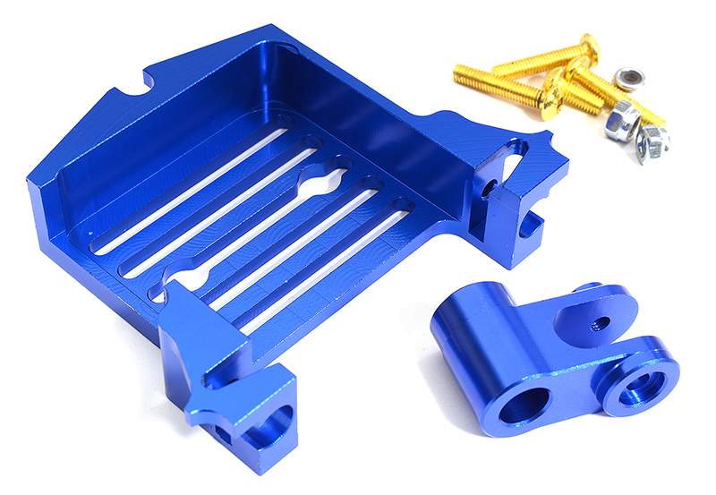 C30993BLUE Alloy Standard Servo Mount Support & Servo Horn for Traxxas X-Maxx 4X4 - Image 1