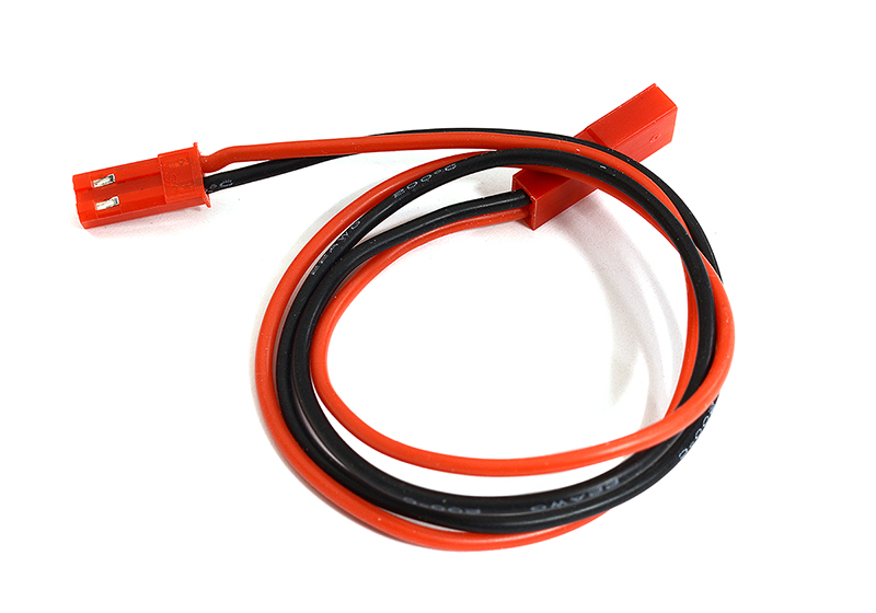 C30997 300mm Silicone Wire JST Style 2 Pin 22AWG Male to Female Plug Wire Harness - Image 1