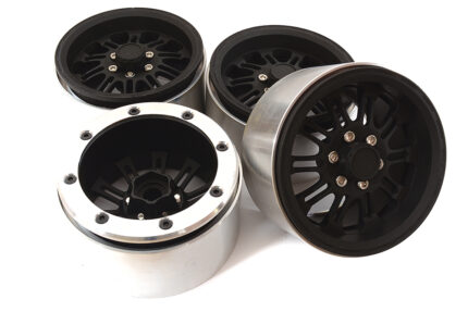 2.2 Size Machined Alloy Dual 10 Spoke Wheels (4) for 1/10 Scale Crawler