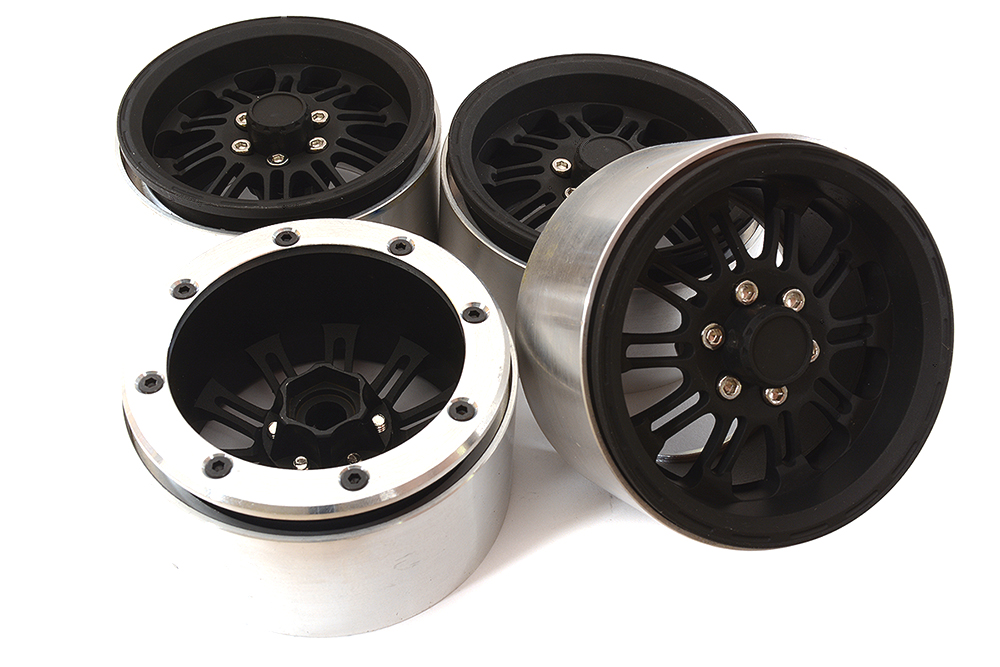 C31000 2.2 Size Machined Alloy Dual 10 Spoke Wheels (4) for 1/10 Scale Crawler - Image 1