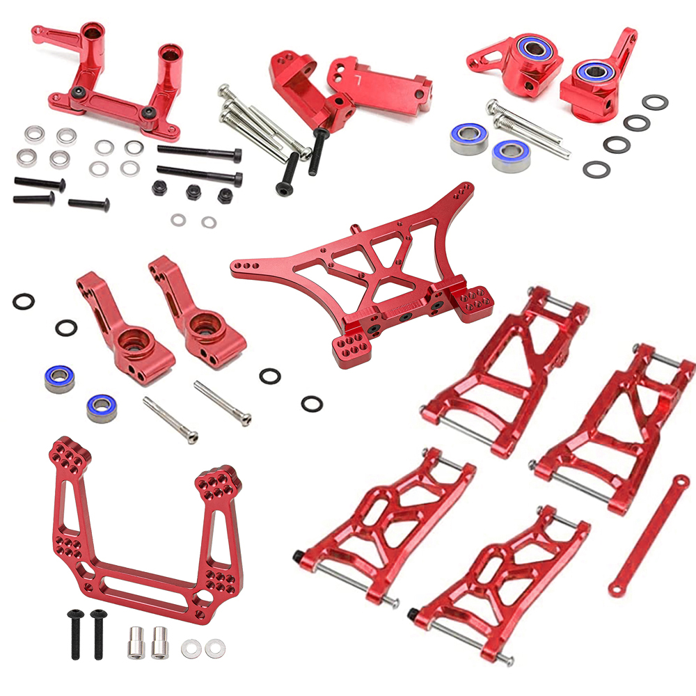 C31001RED Alloy Machined Suspension Kit for 1/10 Traxxas Slash 2WD - Image 1