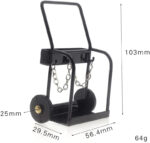 Miniature 1/10 Scale Model Gas Cylinder Welding Cart Hand Truck - Image 2