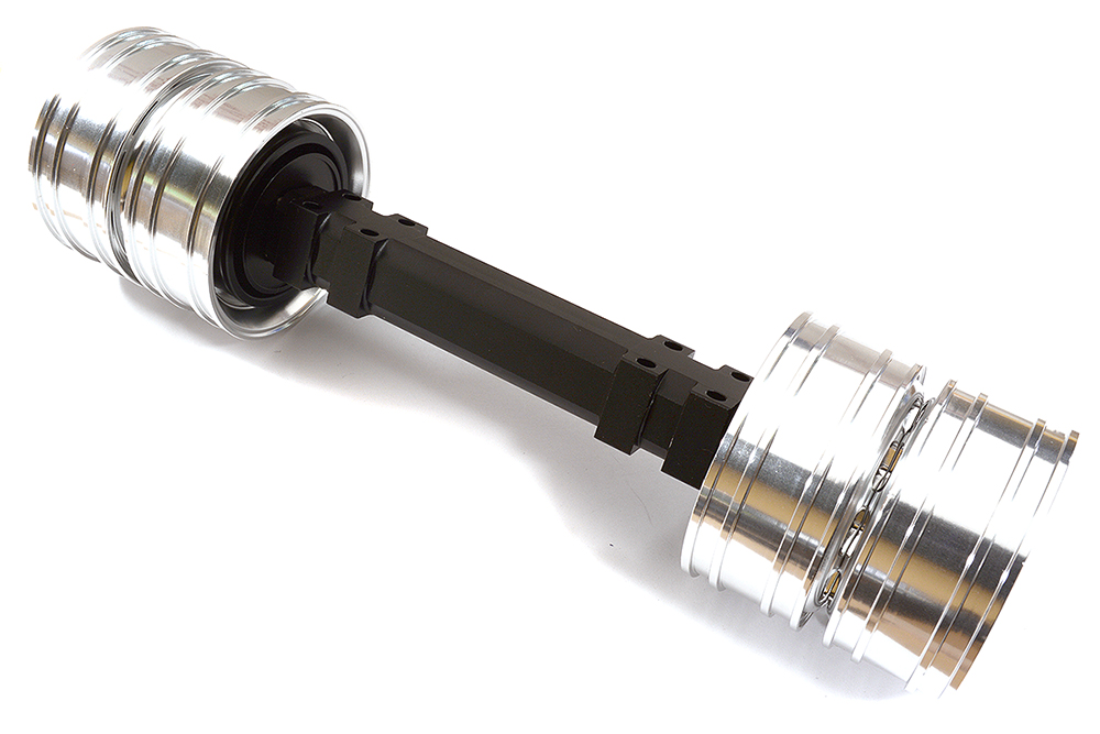 C31016 Billet Machined Straight Axle w/ Dually Wheels for 1/14 Semi-Tractor (W=182mm) - Image 1