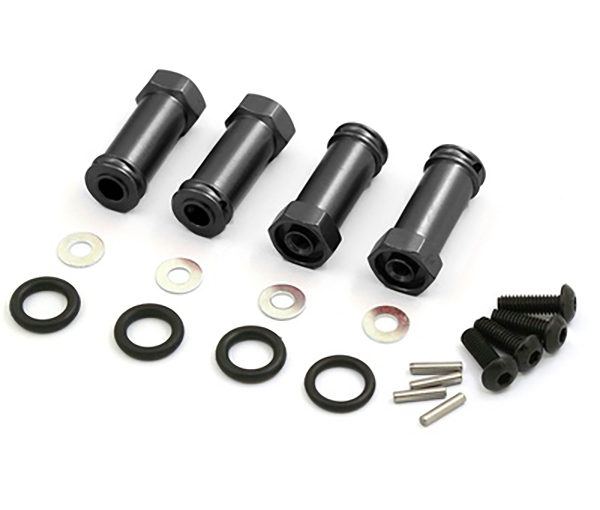 C31025BLACK Alloy 12mm Hex Wheel Hub +30mm (4) for 1/10 Slash 4X4 & Stampede 4X4 - Image 1