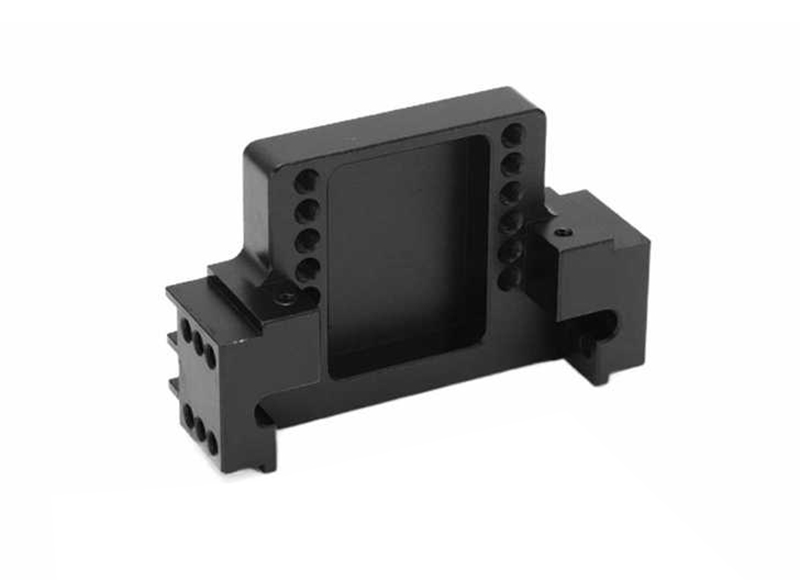 C31067BLACK Alloy Front Cross Brace + Adj Body Mount for most Tamiya 1/14 Scale Tractor - Image 1