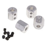 12mm Hex Adapters (4) 14mm Long for 1/10 Scale w/ 5mm Axle Shafts