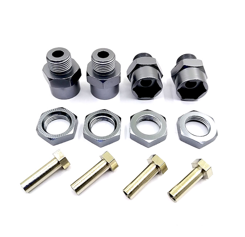 C31086GUN 12-to-17mm Conversion Alloy Hex Wheel (4) Hub +10mm Offset for 1/10 Scale RC - Image 1
