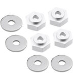 12-to-17mm Conversion Alloy Hex Wheel (4) Hub +1mm Offset for 1/10 Scale RC