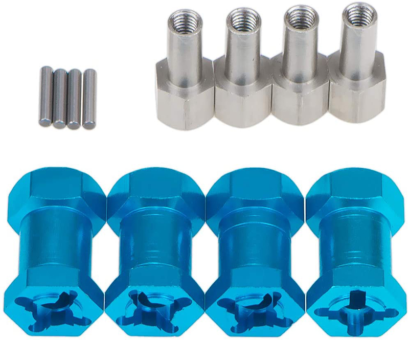 C31095BLUE 12mm Hex Wheel (4) Hub 20mm Thick for 1/10 Scale Truck & Buggy - Image 1