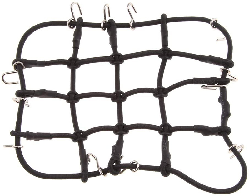 C31097BLACK Realistic Nylon Cargo Net 140x100mm for 1/10 Scale Crawler - Image 1