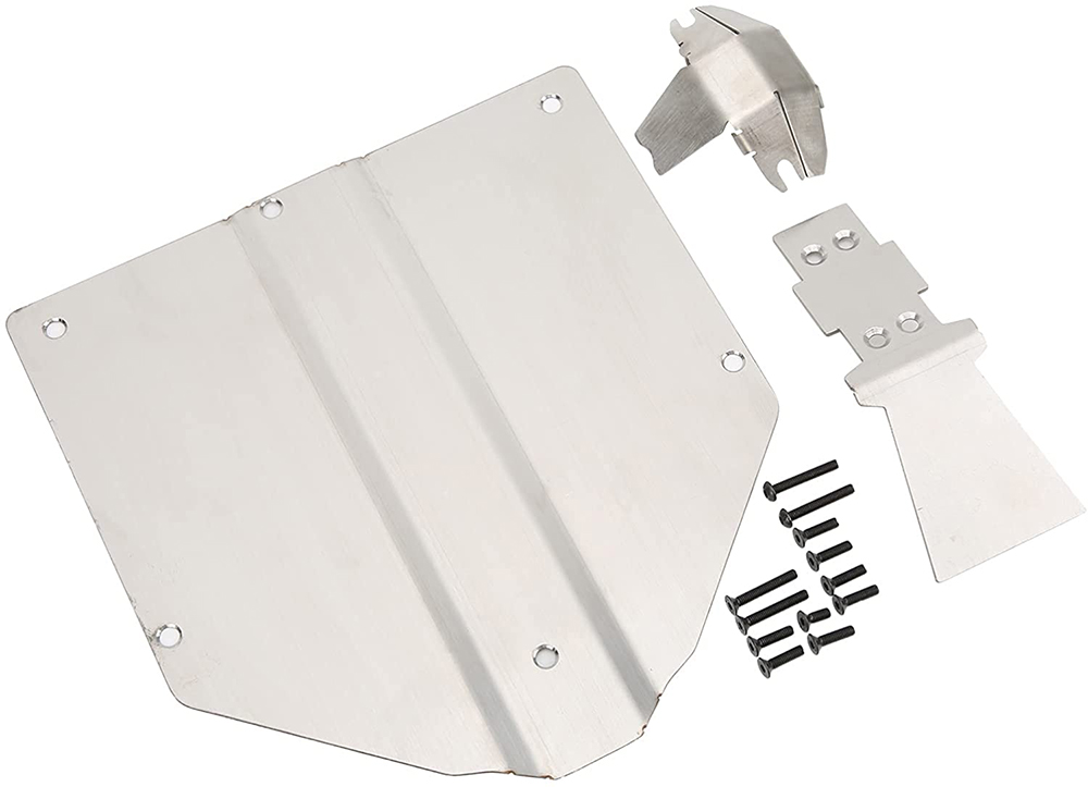 C31102 Stainless Steel Chassis Protection Plates for Losi 1/10 Baja Rey V2 4WD - Image 1