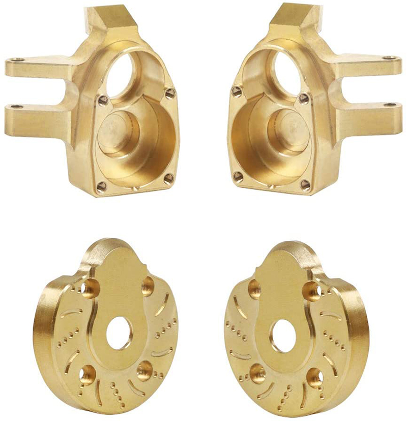 C31106 CNC Machined Brass 211g Total Portal Axle Weight Add-On for Axial 1/10 SCX10 III - Image 1